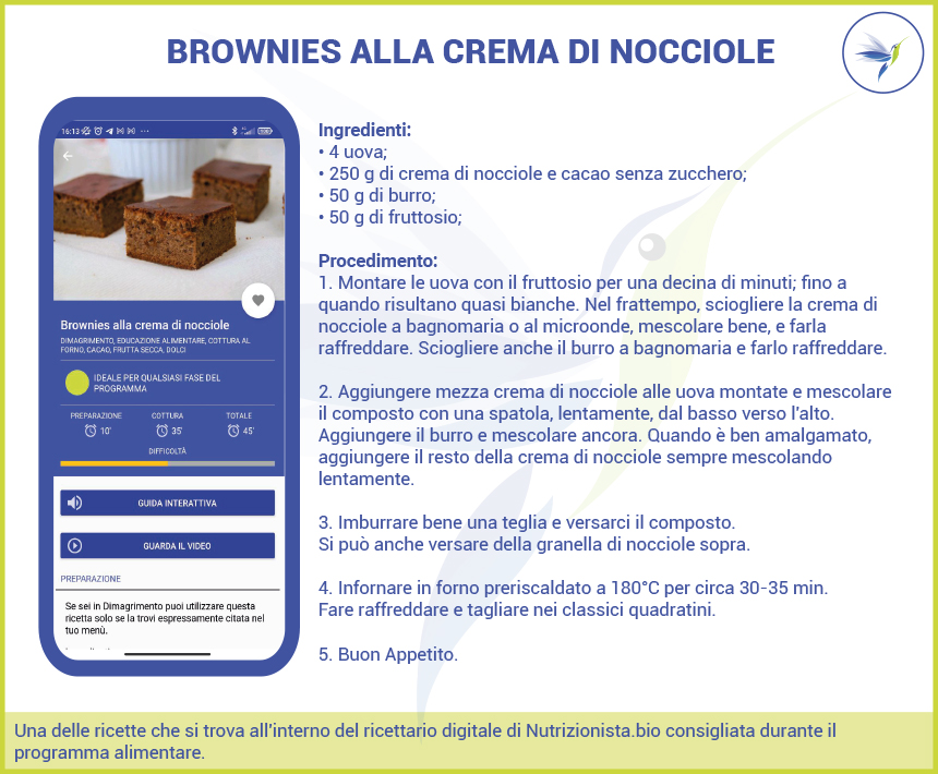 Brownies alla crema di nocciole ricetta